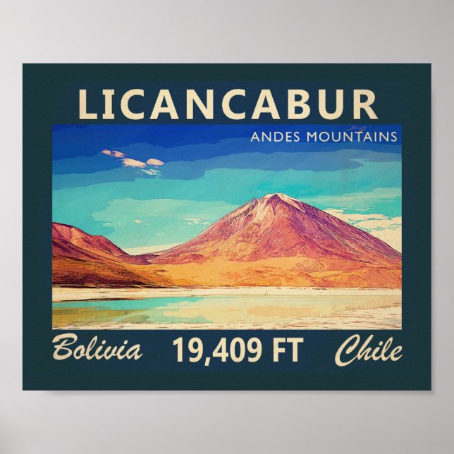 Licancabur South America Vintage  Poster (Front)