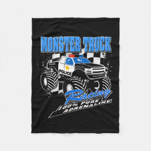 Lice Monster Truck Fleece Blanket