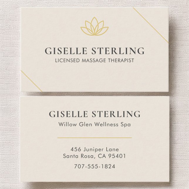 License Massage Therapist Business Card (Creator Uploaded)