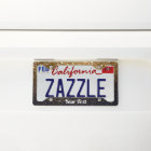 License Plate Frame - Your Text Glitter Gold Black