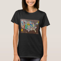 License Plate Map T-shirt (women's)