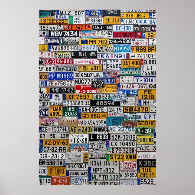 License Plate poster (Front)
