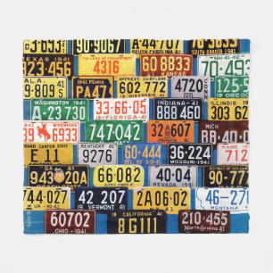 License Plates by H. Wilson Smith Fleece Blanket