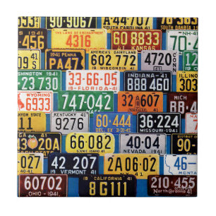 License Plates by H. Wilson Smith Tile