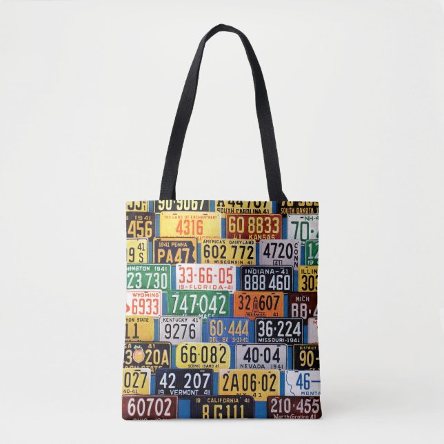 License Plates by H. Wilson Smith Tote Bag (Front)