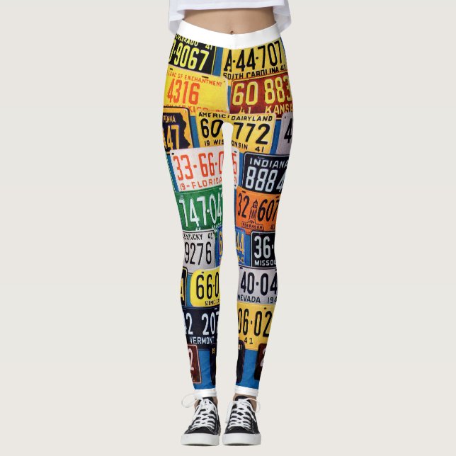 License Plates Leggings (Front)