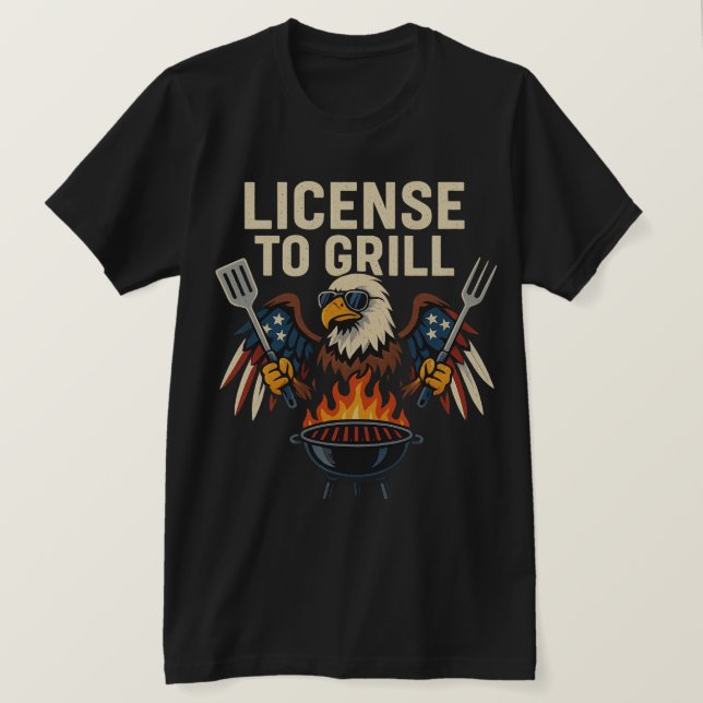 License to Grill – American Edition T-Shirt (Design Front)