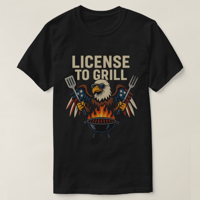License to Grill – American Edition T-Shirt (Design Front)