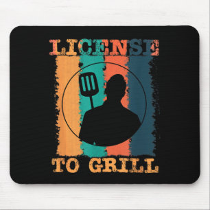 License To Grill Bbq Master Mouse Pad