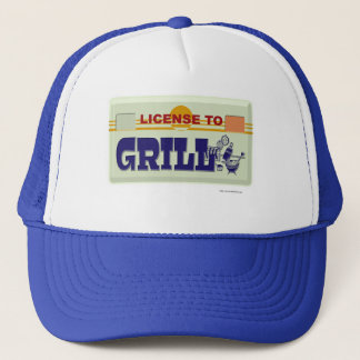 License to Grill Fun BBQ Style Slogan Design Trucker Hat