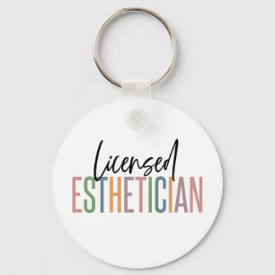 Licensed Aesthetician Cosmetologist Beautician Key Ring
