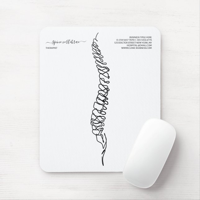 Licensed Chiropractor Massage Therapist Mouse Pad (With Mouse)