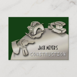 Licensed Contractor Construction Business Tools Card