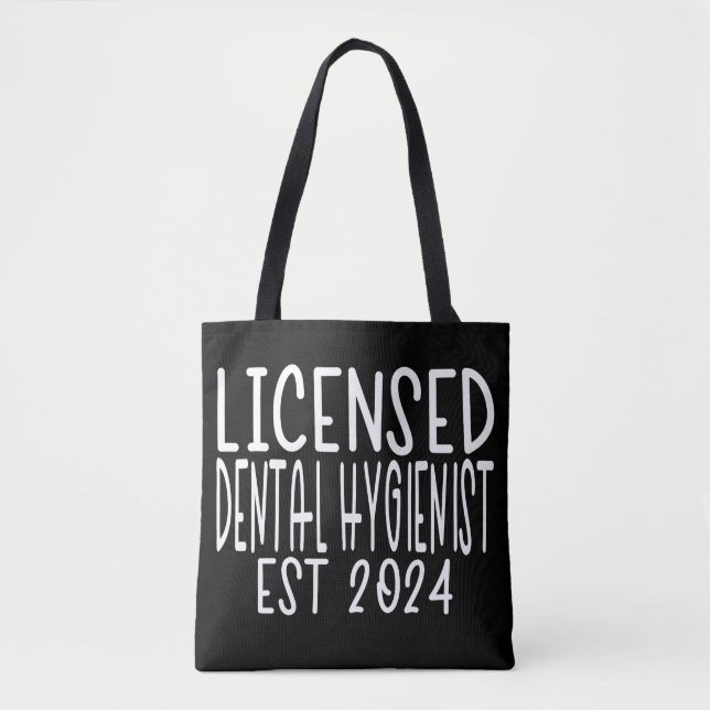 Licensed Dental Hygienist Graduation Est 2024 Tote Bag (Front)
