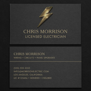 Licensed Electrician Professional Business Card