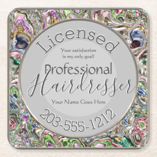licensed Hairdresser Advertising HAMbWG Coaster