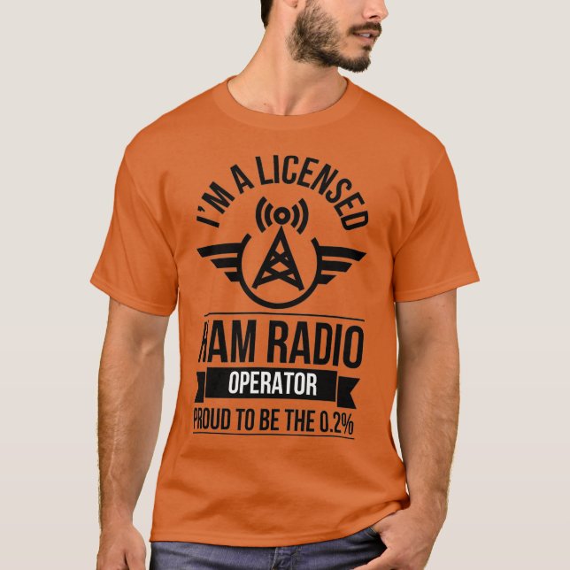 Licensed Ham Radio Operator 02 T-Shirt (Front)