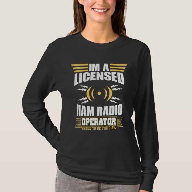 Licensed Ham Radio Operator Transmitter T-Shirt (Front)