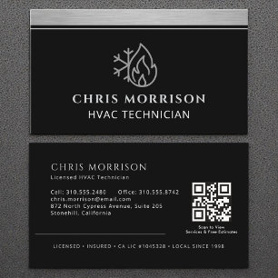 Licensed HVAC Specialist QR Code Business Card