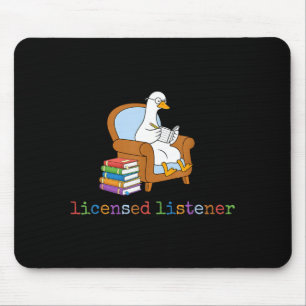 Licensed listener goose counsellor graduation ment mouse pad
