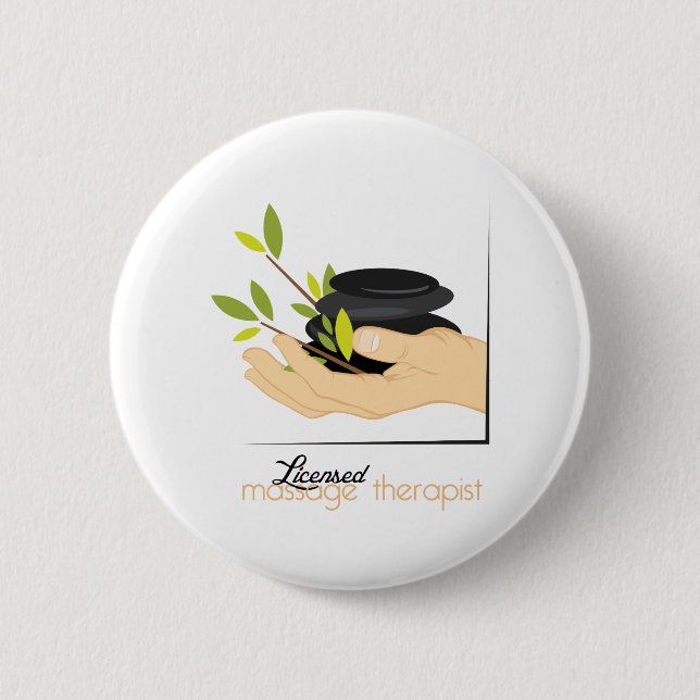 Licensed Massage Therapist 6 Cm Round Badge (Front)