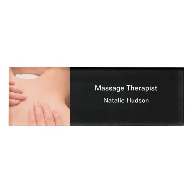 Licensed Massage Therapist Name Tag (Front)