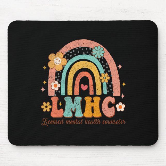 Licensed Mental Health Counsellor Therapist Groovy Mouse Pad (Front)