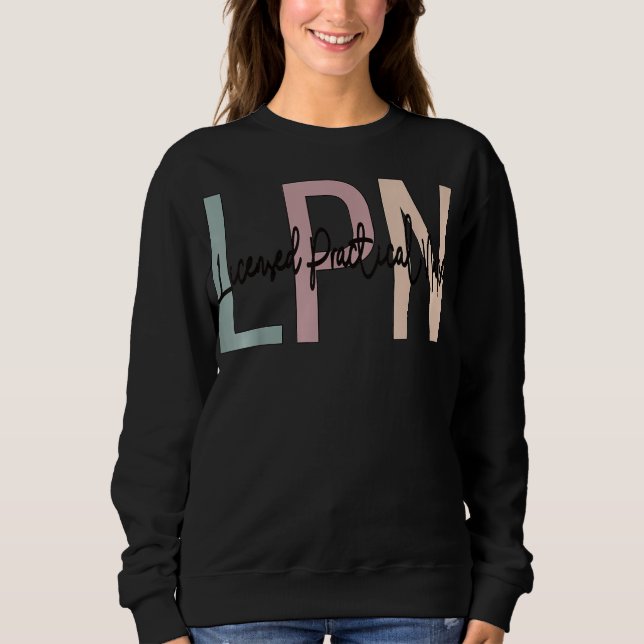 Licensed Practical Nurse Boho LPN Nurse  Sweatshirt (Front)