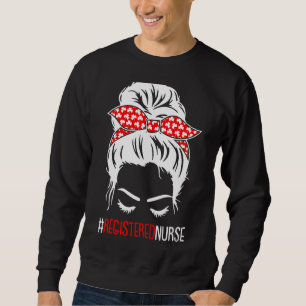 Licensed Practical Nurse Graduation Cute Messy Bun Sweatshirt