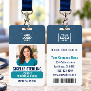 Licensed Practical Nurse LPN Photo Bar Code Badge ID Badge