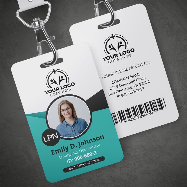 Licensed Practical Nurse LPN Photo Barcode Medical ID Badge (Creator Uploaded)