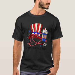 Licensed Practical Nurse Usa Cup Uncle Sam Hat Ste T-Shirt