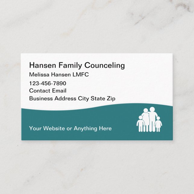 Licensed Professional Counselor Mental Health Business Card (Front)