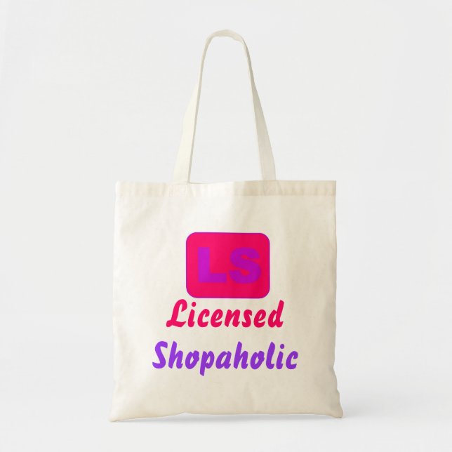 Licensed Shopaholic Tote Bag (Front)