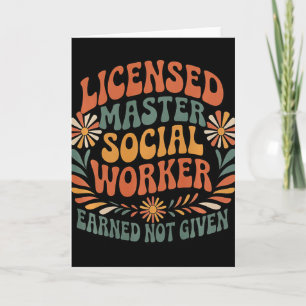 Licensed Social Worker Masters Msw Lmsw Graduation Card