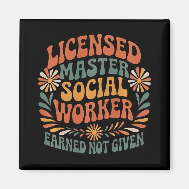 Licensed Social Worker Masters Msw Lmsw Graduation Magnet (Front)