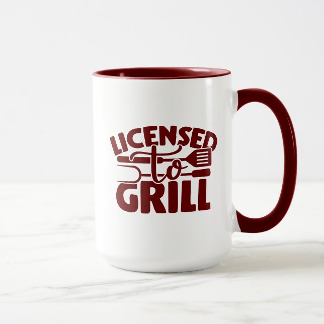 Licensed To Grill Mug (Right)