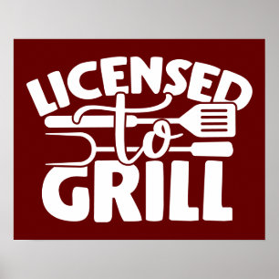 Licensed To Grill Poster