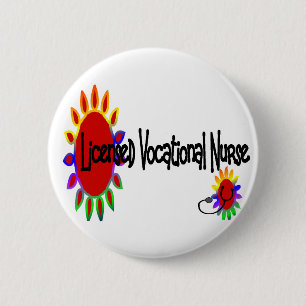 Licensed VOCATIONAL nurse 6 Cm Round Badge