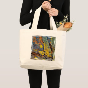 Lichen Covered Rocks Large Tote Bag