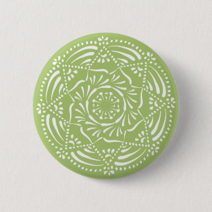 Lichen Mandala 6 Cm Round Badge