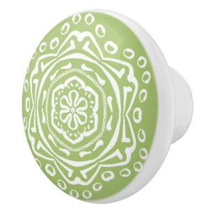 Lichen Mandala Ceramic Knob