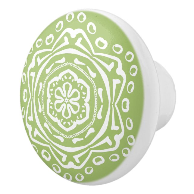 Lichen Mandala Ceramic Knob (Right)