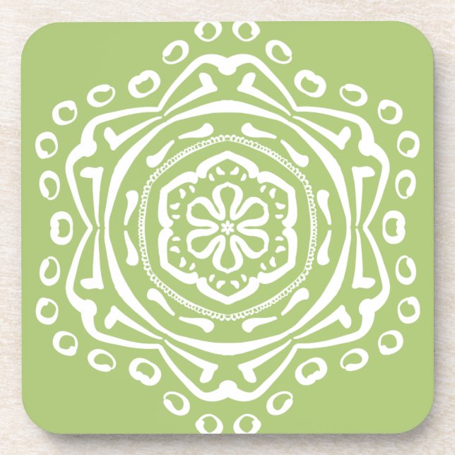 Lichen Mandala Coaster (Front)