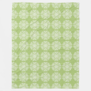 Lichen Mandala Fleece Blanket