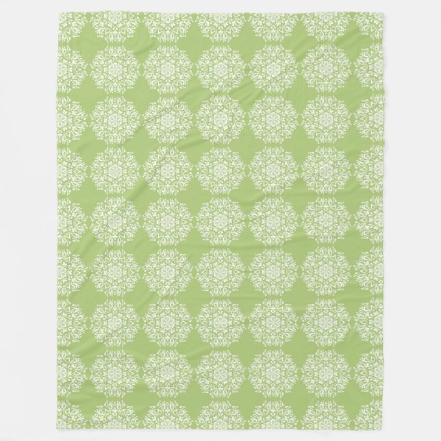 Lichen Mandala Fleece Blanket (Front)