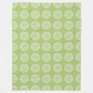 Lichen Mandala Fleece Blanket