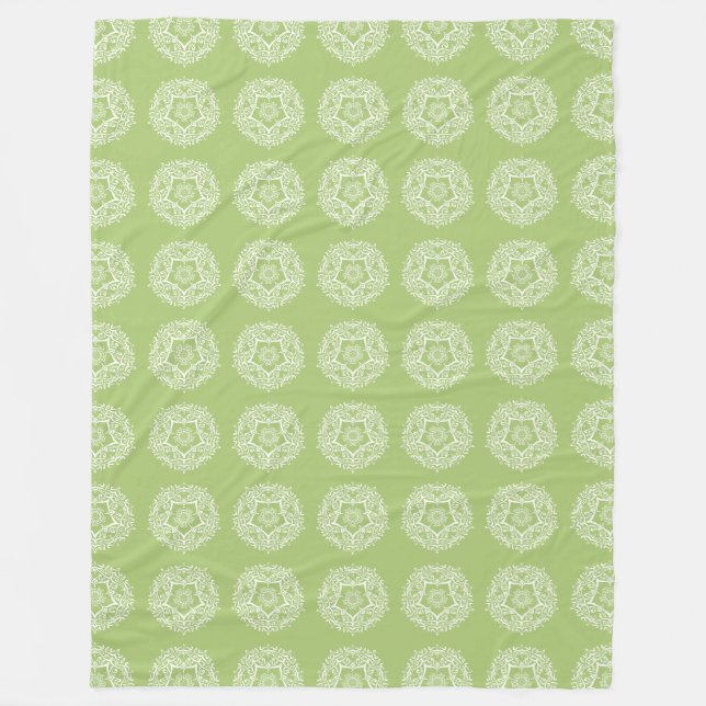 Lichen Mandala Fleece Blanket (Front)