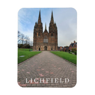 Lichfield Cathedral view fridge magnet