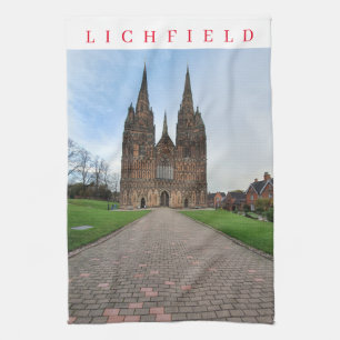 Lichfield Cathedral view tea towel